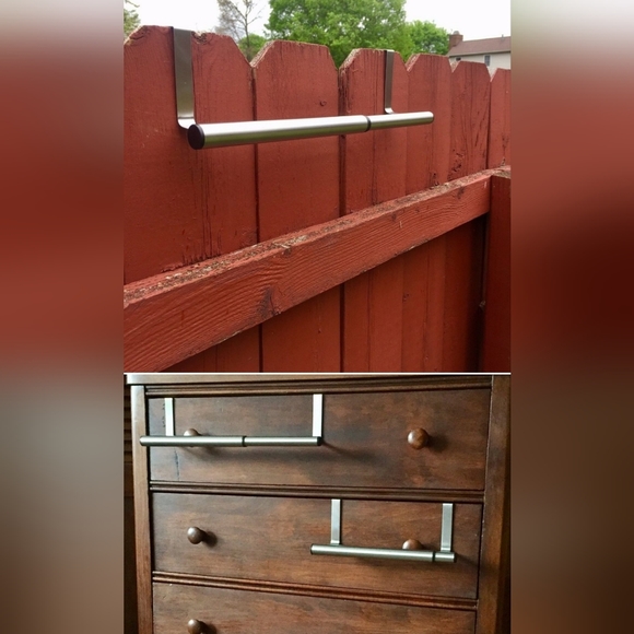 X2 Towel Bars Stainless Steel Adjustable Organizer Organize Space Saver New - Picture 3 of 4